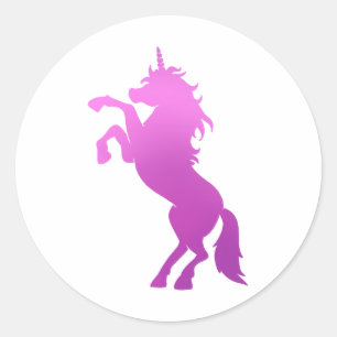 Mooie eenhoorn - Kies achtergrondkleur Ronde Sticker