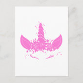 Mooie eenhoorn kop - Kies achtergrondkleur Briefkaart (Voorkant)