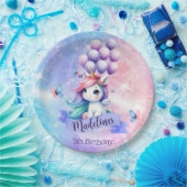 Mooie Eenhoorn met Ballonnen Papier Borden Papieren Bordje (Feest)