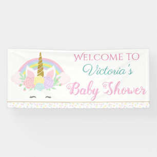 Mooie Eenhoorn Regenboog Baby Shower Spandoeken