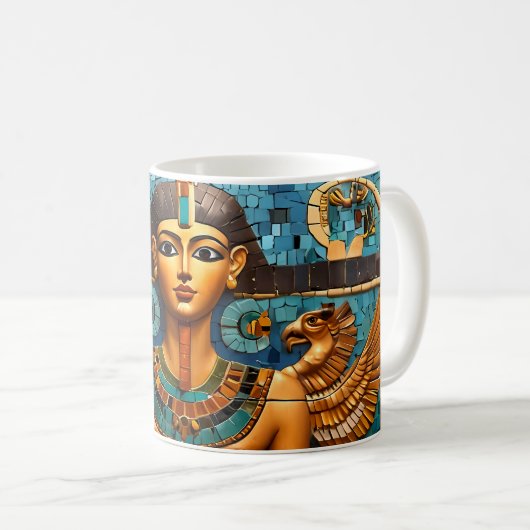 Mooie Egyption hiërogliefen Koffiemok (Voorkant rechts)