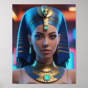 Mooie Egyptische koningin Poster
