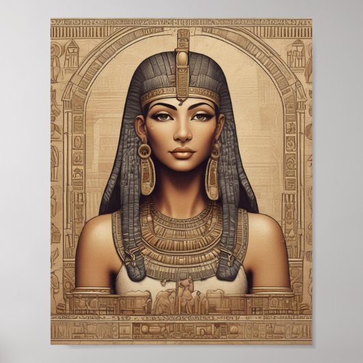 Mooie Egyptische koningin Poster (Voorkant)