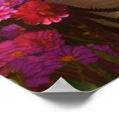 Mooie Egyptische Mau Cat in een nachttuin Poster (Hoek)