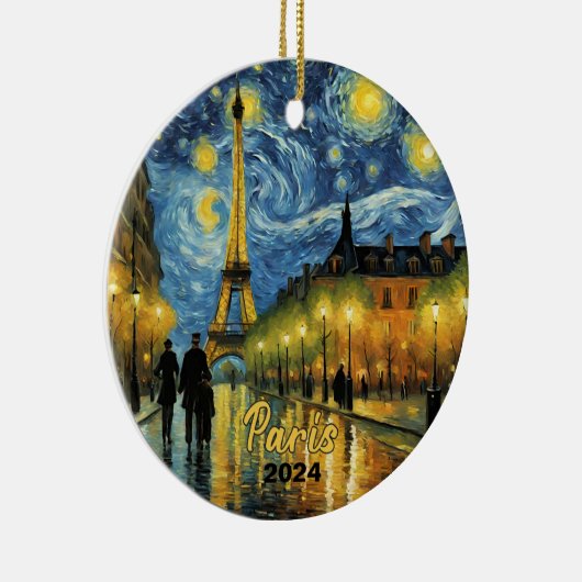 Mooie Eiffeltoren Paris Souvenir Keramisch Ornament (Rechts)