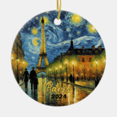 Mooie Eiffeltoren Paris Souvenir Keramisch Ornament (Voorkant)