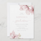 Mooie Elegance Blush Afstuderen Celebration Kaart (Voorkant)