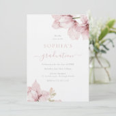 Mooie Elegance Blush Afstuderen Celebration Kaart (Staand voorkant)