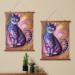 Mooie Elegant Cat Hangend Wandkleed