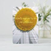 Mooie Elegant Daisy Wedding RSVP (Staand voorkant)