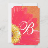 Mooie Elegant Gerber Daisy Wedding Uitnodiging (Achterkant)