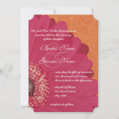 Mooie Elegant Gerber Daisy Wedding Uitnodiging (Voorkant)