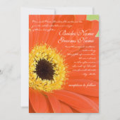 Mooie Elegant Gerber Daisy Wedding Uitnodiging (Voorkant)