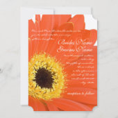 Mooie Elegant Gerber Daisy Wedding Uitnodiging (Voorkant)