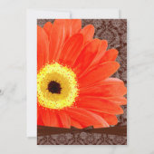 Mooie Elegant Gerber Daisy Wedding Uitnodiging (Achterkant)