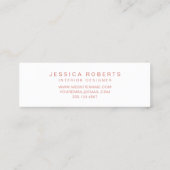 Mooie Elegant Roos Gold Blush Pink Mini Visitekaartje (Achterkant)