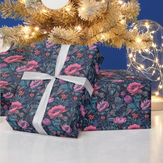Mooie Elegant roze Floral Cadeaupapier (Feestdagen)
