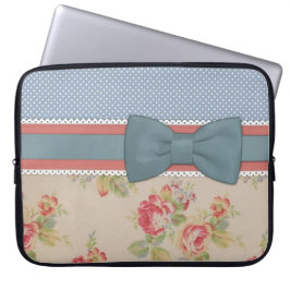 Mooie, elegante  bloemen boog laptop sleeve