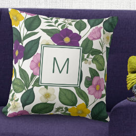 Mooie Elegante Bloemen Print Lente Bloemen Kussen