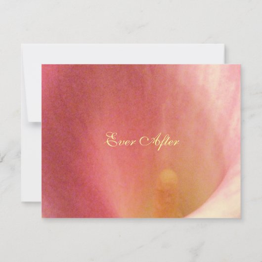 Mooie Elegante Cala Lily bruiloft RSVP (Achterkant)