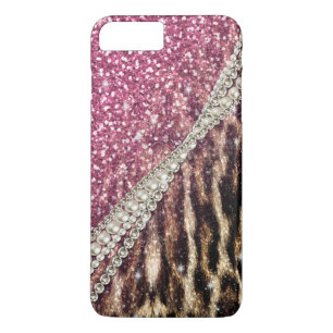 Mooie elegante girly het bontdruk van luipaard iPhone 8 plus / 7 plus hoesje