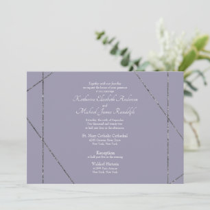 Mooie Elegante Lavendel Bruiloft  Kaart