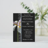 Mooie elegante orchidee bruiloft uitnodiging (Staand voorkant)