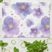 Mooie elegante patten naadloze print bloem theedoek (Gevouwen)