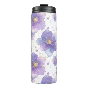 Mooie elegante patten naadloze print bloem thermosbeker