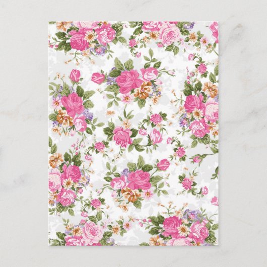 Mooie, elegante  rozen briefkaart (Voorkant)