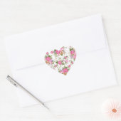 Mooie, elegante  rozen hart sticker (Envelop)