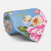 Mooie, elegante  rozen stropdas (Opgerold)