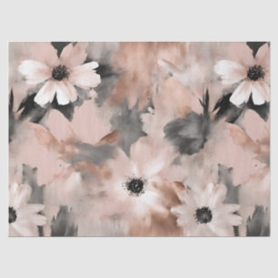 Mooie elegante Waterverf Blush Daisy Floral Tissuepapier