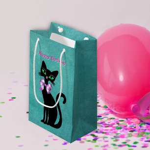 Mooie Elegante Zwarte Verjaardag Kat Groene Ogen S Klein Cadeauzakje