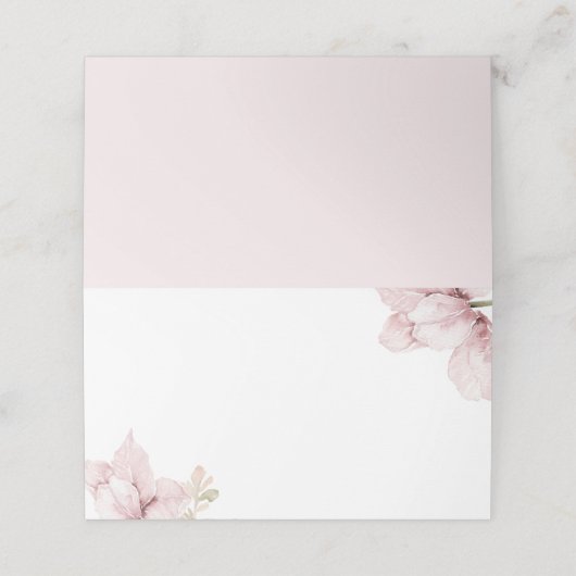 Mooie Elegantie Blush Bloemig (Buitenkant ongevouwen)
