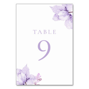 Mooie Elegantie Paarse Bloemen Bruiloft Kaart