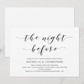 Mooie elegantie, zwart script, repetitiediner kaart (Voorkant / Achterkant)