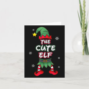 Mooie Elf Kerst Pyjama Pjs Matching Familie Groep Kaart