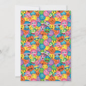 Mooie Emoji Print Uitnodiging (Achterkant)