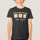 Mooie en bloemrijke patchworkpatroon in pasteltint Tri-Blend shirt (Voorkant)