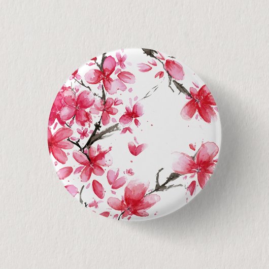 Mooie en elegante Cherry Blossom Pin Button (Voorkant)