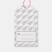 Mooie en elegante kerst op maat cadeaulabel (Achterkant)