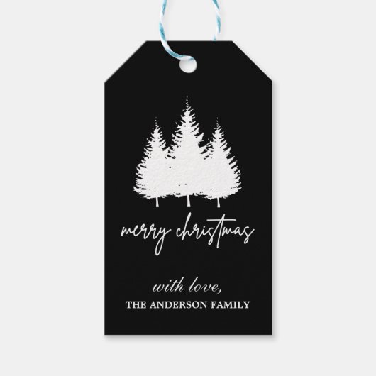 Mooie en elegante kerst op maat cadeaulabel (Voorkant)