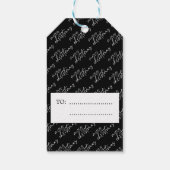 Mooie en elegante kerst op maat cadeaulabel (Achterkant)