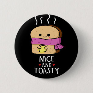 Mooie en giftige toast Butter Pun Dark BG Ronde Button 5,7 Cm
