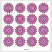Mooie en goede vibes, rood en Paars Mandala Sticker (Vel)