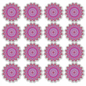 Mooie en goede vibes, rood en Paars Mandala Sticker (Voorkant)