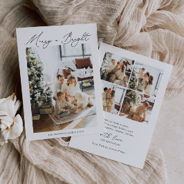 Mooie en helder moderne minimalistische foto feestdagenkaart