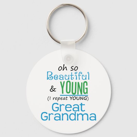 Mooie en jonge grootmoeder sleutelhanger (Voorkant)