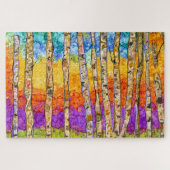 Mooie en kleurrijke Aspen Tree Puzzle Legpuzzel (Horizontaal)